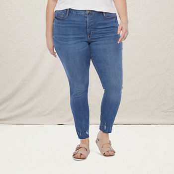 a.n.a-Plus Womens High Rise Skinny Jean