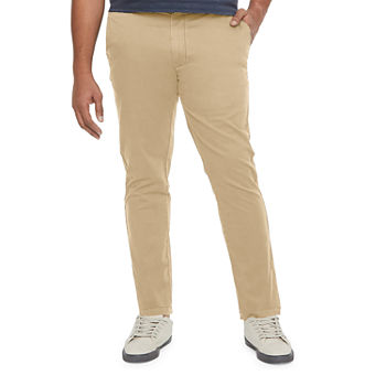 Mutual Weave Mens Big and Tall Slim Fit Flat Front Pant