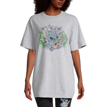 Stitch Juniors Womens Oversized Graphic T-Shirt