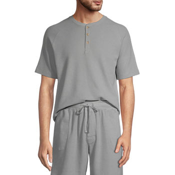 Stafford Waffle Mens Pajama Top Short Sleeve