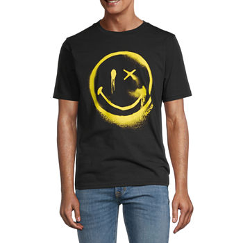 SmileyWorld Mens Crew Neck Short Sleeve Regular Fit Graphic T-Shirt