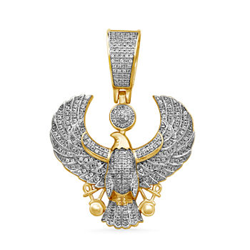 Eagle Mens 5/8 CT. T.W. Genuine White Diamond 14K Gold Over Silver Pendant