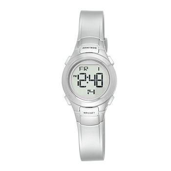 Armitron Pro Sport Mens Chronograph Digital Silver Tone Strap Watch 45/7012sil