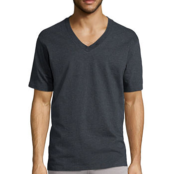 Stafford Mens Short Sleeve V Neck T-Shirt-Extra Tall
