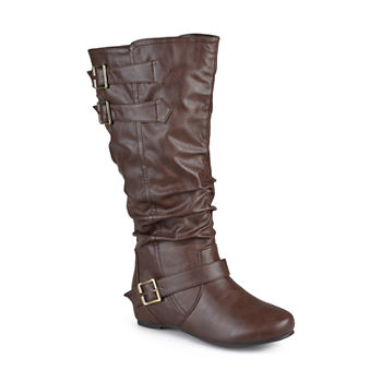 Journee Collection Womens Tiffany Wide Calf Slouch Riding Boots