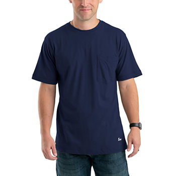Berne Lightweight Performance Mens Crew Neck Short Sleeve Moisture Wicking Pocket T-Shirt