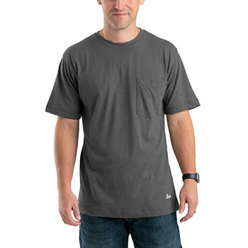 Berne Lightweight Performance Tall Mens Crew Neck Short Sleeve Moisture Wicking Pocket T-Shirt