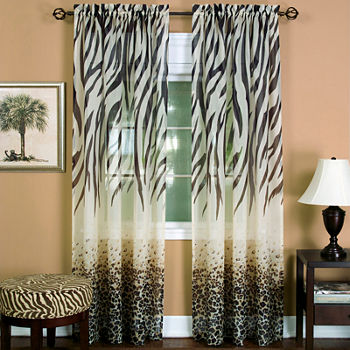Kenya Sheer Rod Pocket Single Curtain Panel