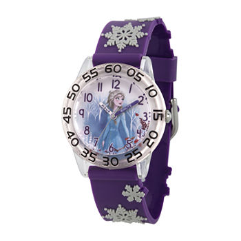 Disney Frozen Girls Purple Strap Watch Wds000828