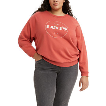 Levi's Plus Womens Crew Neck Long Sleeve Sweatshirt