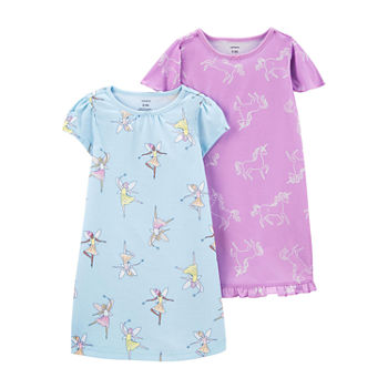 Carter's Toddler Girls 2-pc. Short Sleeve Crew Neck Nightgown
