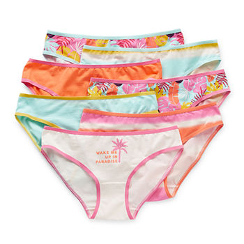 Thereabouts Cotton-Span Little & Big Girls 7 Pack Bikini Panty
