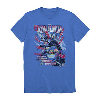 The Mandalorian Mens Crew Neck Short Sleeve Regular Fit Star Wars Graphic T-Shirt