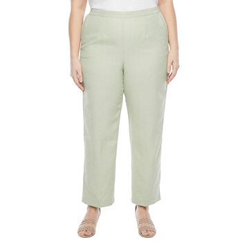 Alfred Dunner Springtime In Paris Womens Plus Straight Pull-On Pants