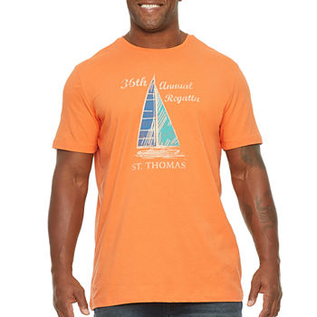 St. John's Bay Big and Tall Mens Crew Neck Short Sleeve Regular Fit Graphic T-Shirt