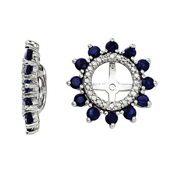 Lab-Created Sapphire and Diamond Accent Earring Jackets