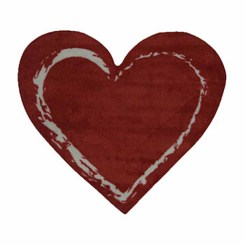 Red Heart Hearts Indoor Accent Rug