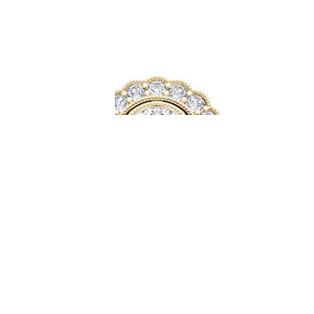 1/2 CT. T.W. Diamond Flower Halo 10K Yellow Gold Engagement Ring