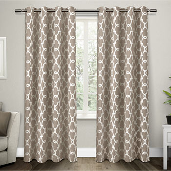 Exclusive Home Curtains Gates Energy Saving Blackout Grommet Top Set of 2 Curtain Panel