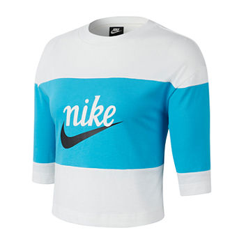 Nike Womens Crew Neck Short Sleeve Crop Top