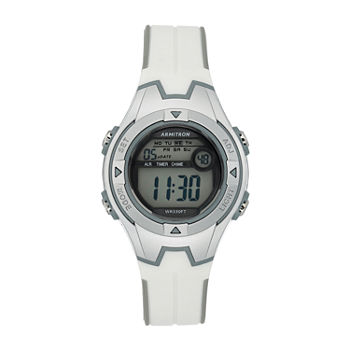 Armitron Prosport Womens Chronograph White Strap Watch 45/7115gwt