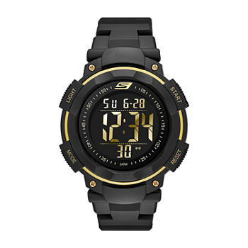 Skechers Ruhland Mens Chronograph Digital Black Strap Watch Sr1019