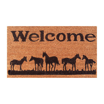Calloway Mills Horses Welcome Rectangular Outdoor Doormat