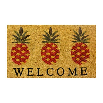 Calloway Mills Pineapple Welcome Rectangular Outdoor Doormat