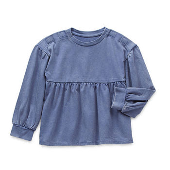 Thereabouts Toddler Girls Adaptive Round Neck Long Sleeve T-Shirt