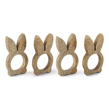 Linden Street Spring Bunny 4-pc. Napkin Ring