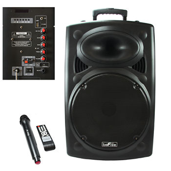 beFree Sound 15 Inch Bluetooth Powered Portable PA Party Speaker