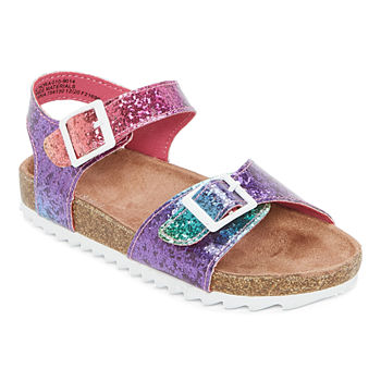 Okie Dokie Lil Nora Girls Ankle Strap Footbed Sandals