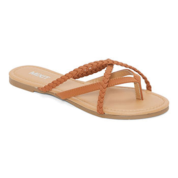 Mixit Womens Strappy Braided Flip-Flops