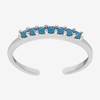 Itsy Bitsy Blue Crystal Sterling Silver Toe Ring
