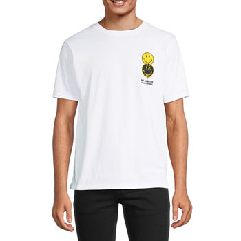 SmileyWorld Mens Crew Neck Short Sleeve Regular Fit Graphic T-Shirt