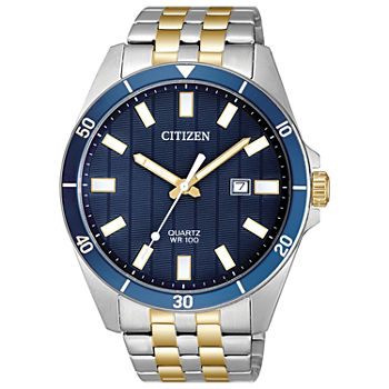 Citizen Quartz Mens Two Tone Stainless Steel Bracelet Watch Bi5054-53l