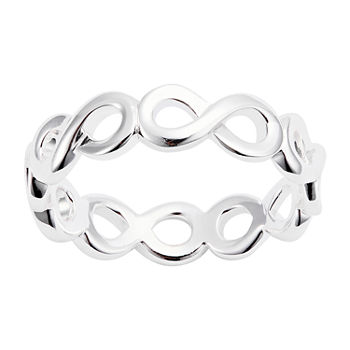 Footnotes Believe Sterling Silver Infinity Band