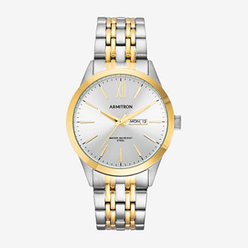 Armitron Mens Two Tone Stainless Steel Bracelet Watch 20/5491svtt