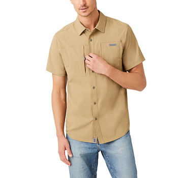 Free Country Mens Regular Fit Short Sleeve Button-Down Shirt