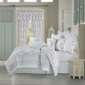 Royal Court Rialto Sage 4-pc. Floral Extra Weight Comforter Set
