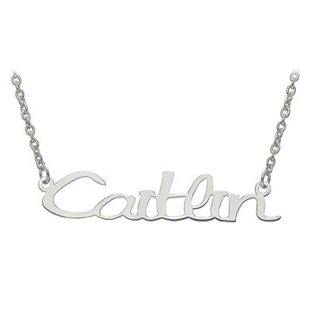 Personalized 9x45mm Veilchen Font Name Necklace