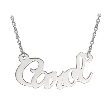Personalized 14x30mm Curved Aktuelle Font Name Necklace