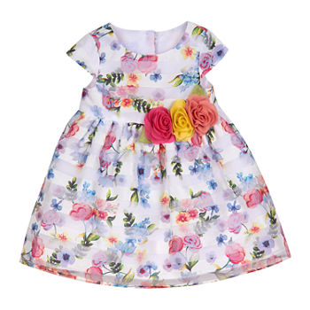 Marmellata Baby Girls Short Sleeve Cap Sleeve A-Line Dress