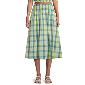 a.n.a Womens Midi A-Line Skirt-Tall