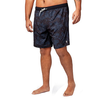 Free Country Mens Big and Tall 4-Way Stretch Tie Dye Surf Shorts
