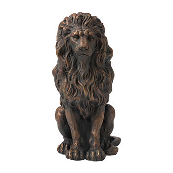 Glitzhome 20.75"H Mgo Standing Lion Figurine