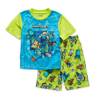 Licensed Properties Summer Little & Big Boys 2-pc. Minecraft Shorts Pajama Set