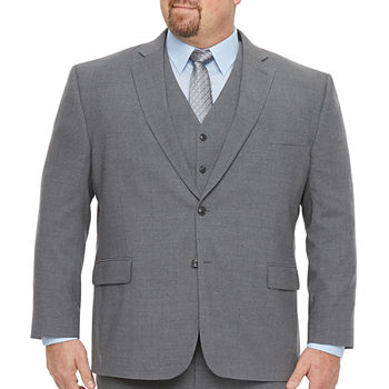 Stafford Super Mens Stretch Classic Fit Suit Jacket-Big and Tall