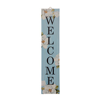Glitzhome Porch Sign With Lilies Yard Stake