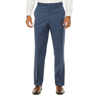 Stafford Super Mens Blue Birdseye Big & Tall Suit Pants